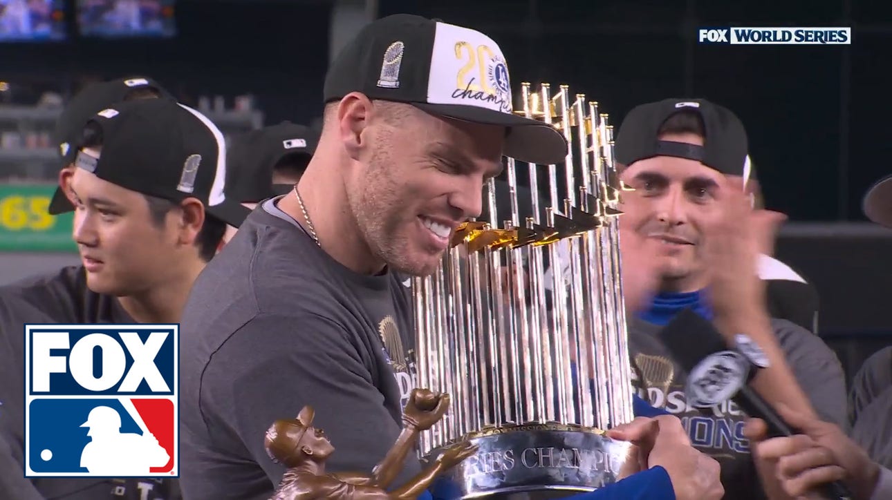 Los Angeles Dodgers' World Series Trophy ceremony, Freddie Freeman wins MVP | MLB on FOX